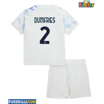Inter Milan Denzel Dumfries #2 Auswärts Trikotsatz Kinder 2025-26 Kurzarm (+ Kurze Hosen)